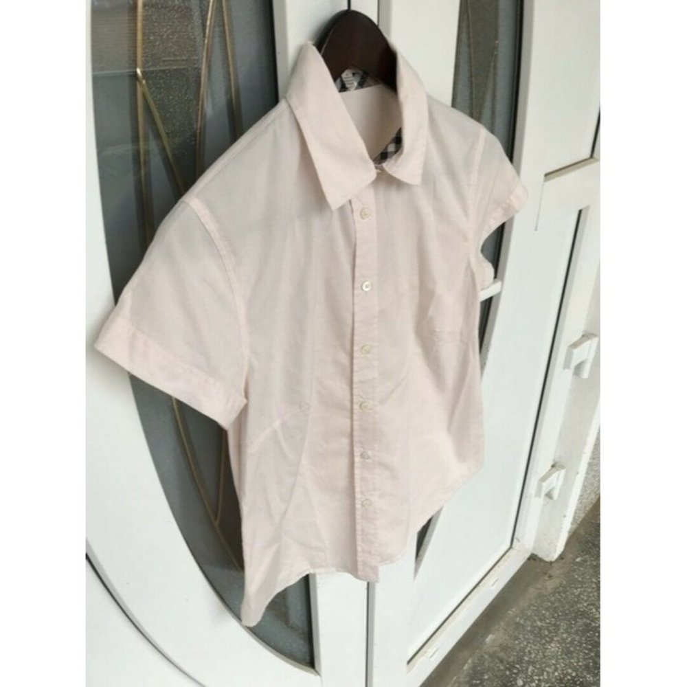 Burberry London White Plaid Button Down Shirt - Picture 3 of 7